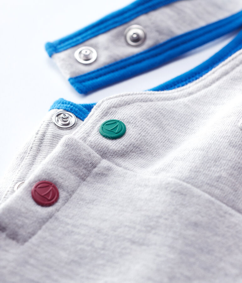 Salopette baby van molton grijs