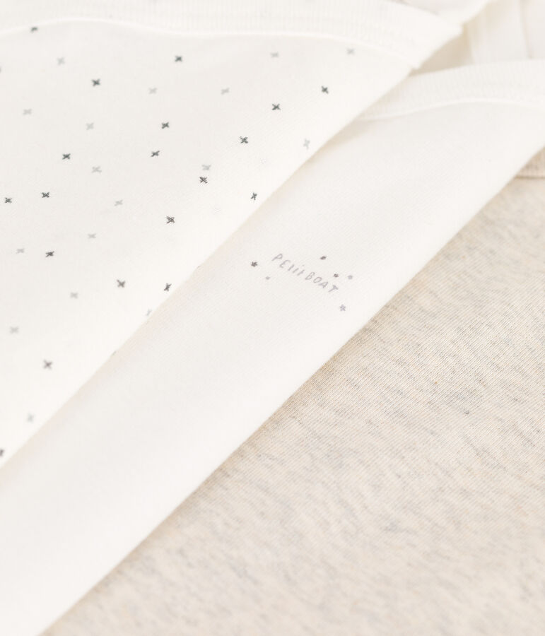 Set van 3 babybody's in biokatoen multicouleur