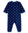 Surpyjama bébé garçon en polaire bleu MEDIEVAL/blanc MARSHMALLOW