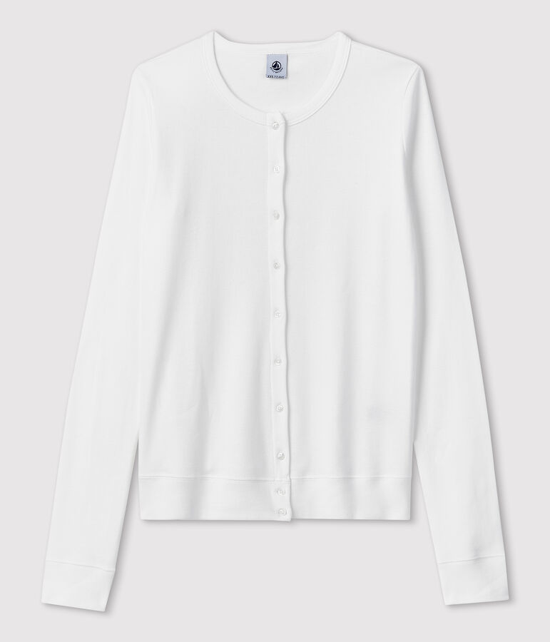 Cardigan iconique femme blanc
