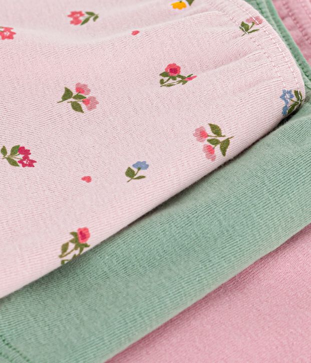 Lot de shorties enfant en coton imprim&eacute; fleurs multicouleur