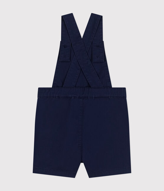 Korte salopette in keperstof voor baby's blauw MEDIEVAL