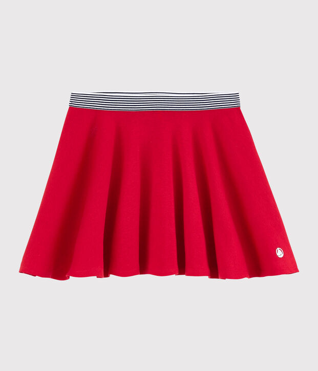 Jupe en maille enfant fille rouge