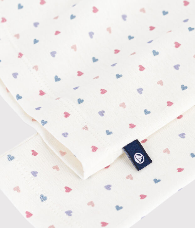 Sous-pull enfant en coton imprim&eacute; blanc/multicouleur