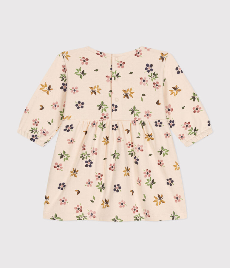 Babyjurk met lange mouw van tubic ecru/multicouleur