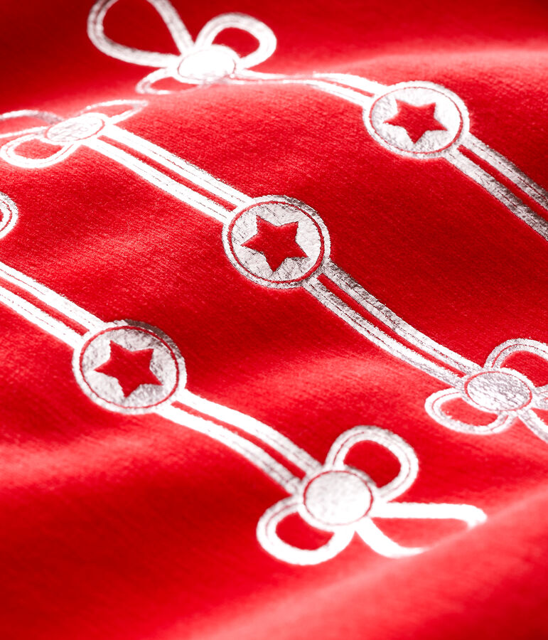 Fluwelen slaappakje baby rood FROUFROU