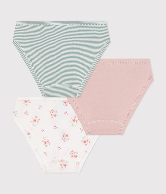 Set van 3 katoenen slipjes met bloemenprint voor kinderen variante 1