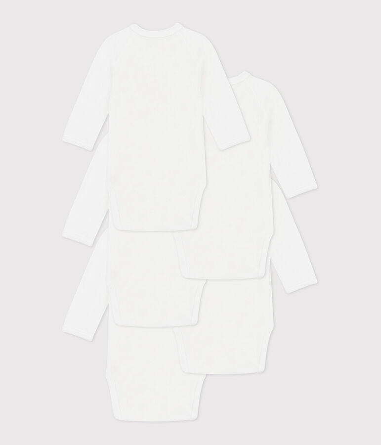 Setje met 5 katoenen rompertjes met lange mouw voor baby's multicouleur