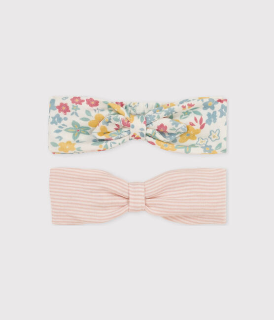 Lot de 2 bandeaux fleurs en coton bébé variante 1