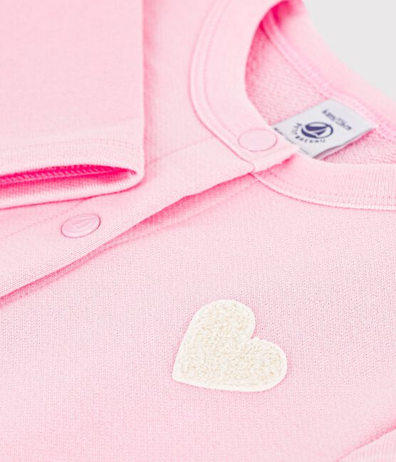 Cardigan enfant en coton uni rose MARQUISE