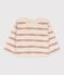 Tee-shirt manches longues bébé imprimé en coton blanc AVALANCHE/ MULTICO