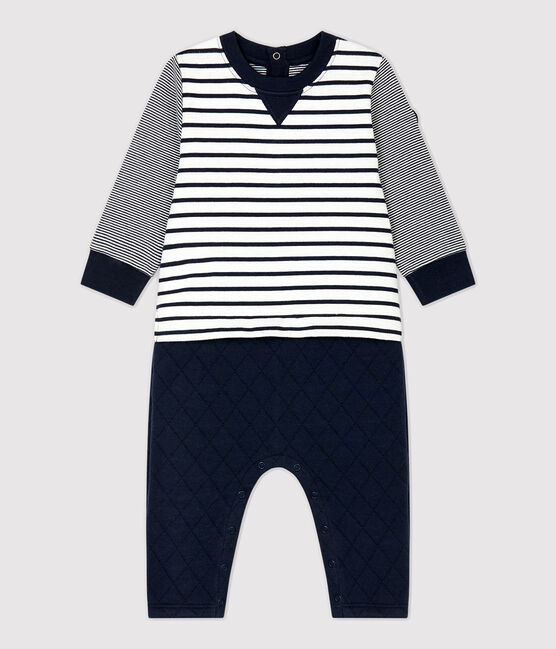 Iconische jumpsuit baby's. wit MARSHMALLOW/blauw SMOKING