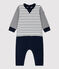 Iconische jumpsuit baby's. wit MARSHMALLOW/blauw SMOKING