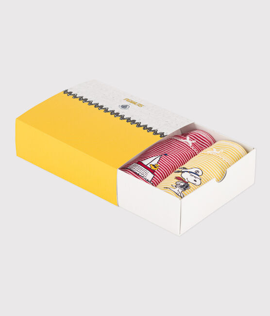 Set van 3 katoenen meisjeshemdjes met bandjes Petit Bateau x Snoopy variante 1