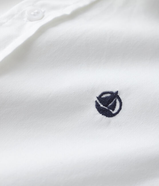 Chemise en coton oxford enfant garçon blanc ECUME
