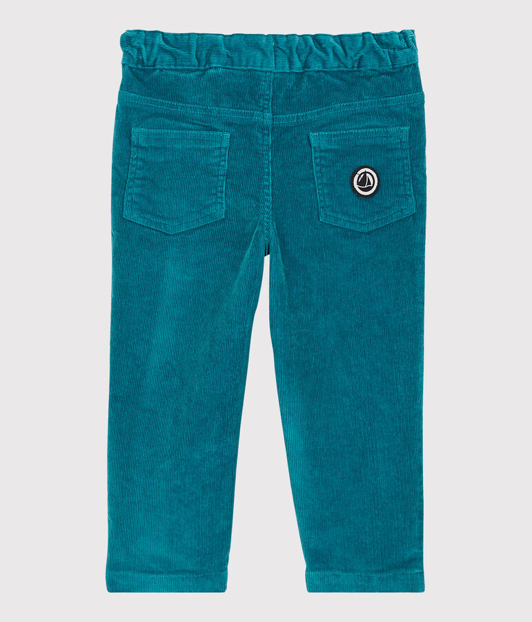 Fluwelen babybroek. blauw MALLARD
