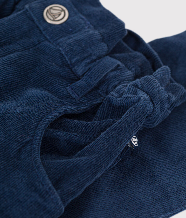 Fluwelen broek voor meisjes blauw