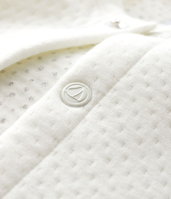 Tubic cardigan babymeisje wit MARSHMALLOW