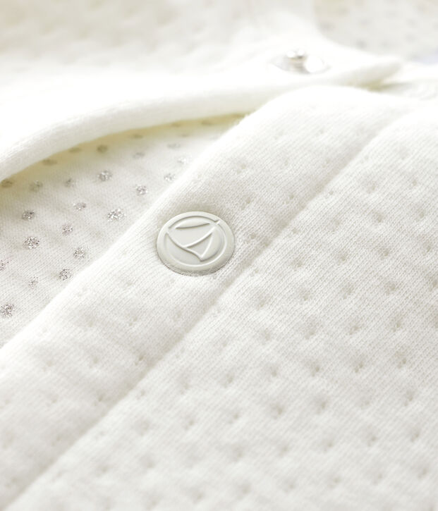Tubic cardigan babymeisje wit