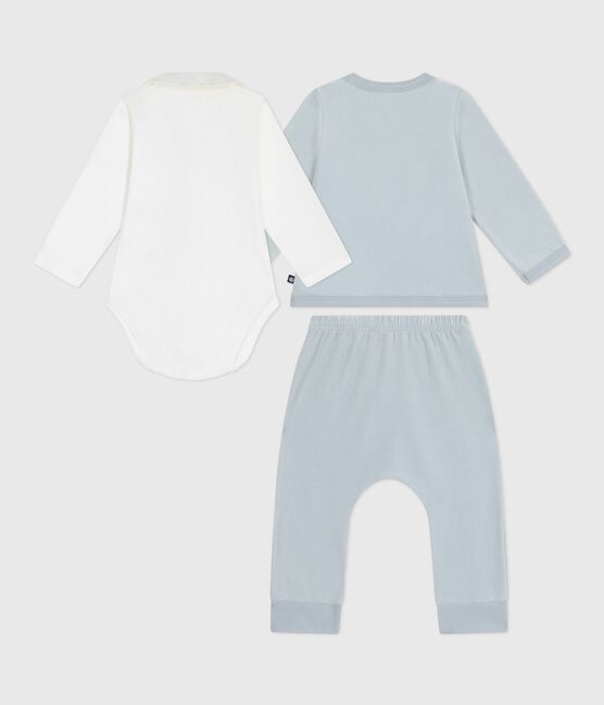Ensemble cadeau bébé 2 pièces en velours et body brodé ours CO2