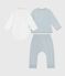 Ensemble cadeau bébé 2 pièces en velours et body brodé ours CO2