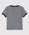 Tee-shirt manches courtes en coton bébé garçon bleu SMOKING/blanc MARSHMALLOW