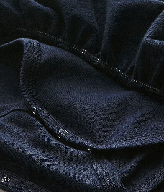 Robe bébé fille bleu SMOKING/blanc FETA