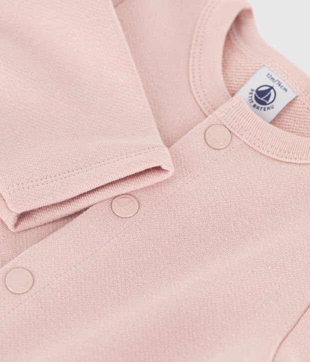Molton babycardigan roze