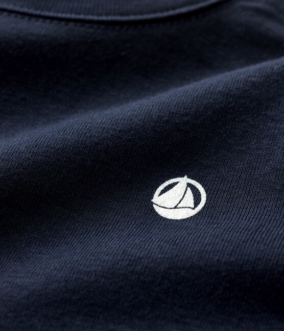 Tee-shirt manches longues en coton bébé garçon bleu SMOKING