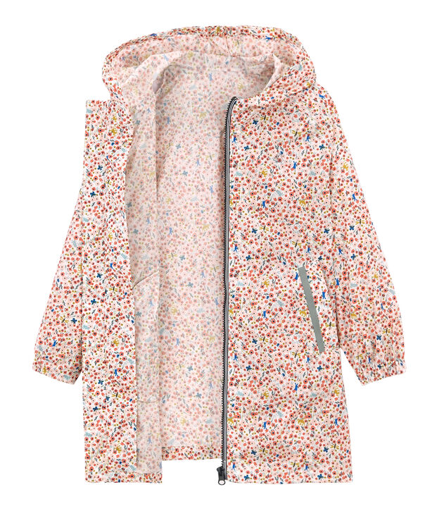 Coupe-vent enfant fille blanc/multicouleur