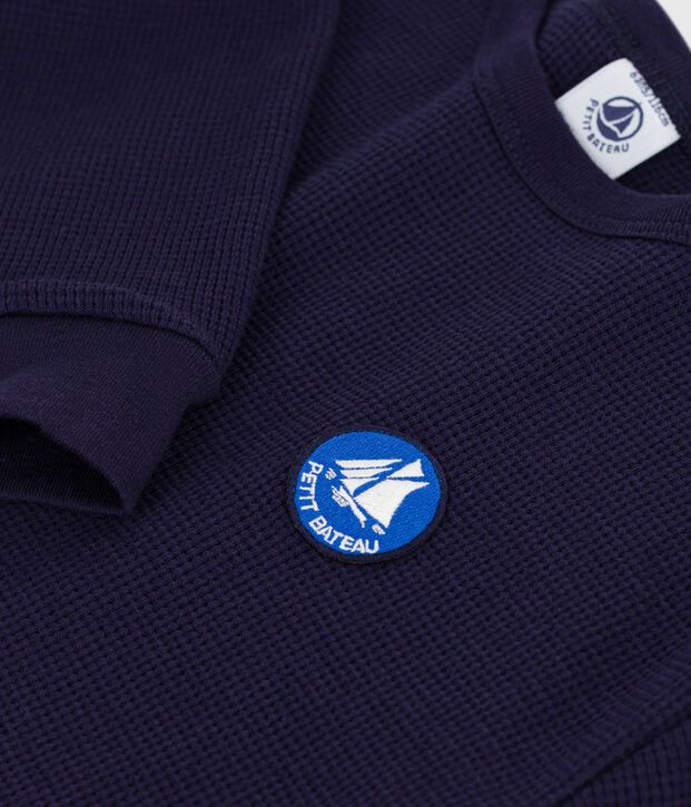 Effen katoenen T-shirt met lange mouwen voor kinderen SOIR