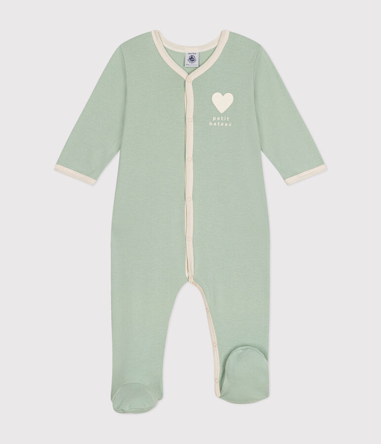 Pyjama b&eacute;b&eacute; en coton vert