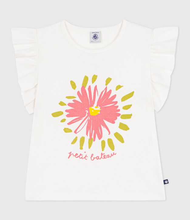 Katoenen T-shirt met korte mouwen voor kinderen wit