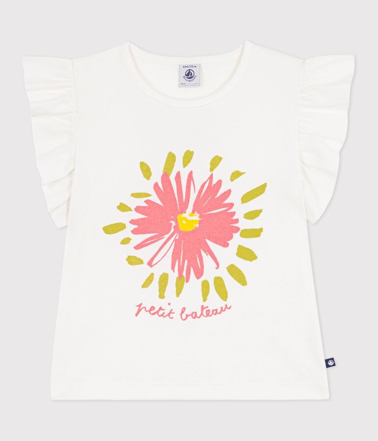 Katoenen T-shirt met korte mouwen voor kinderen wit