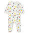 Slaappakje van ribstof babyjongen wit MARSHMALLOW/wit MULTICO