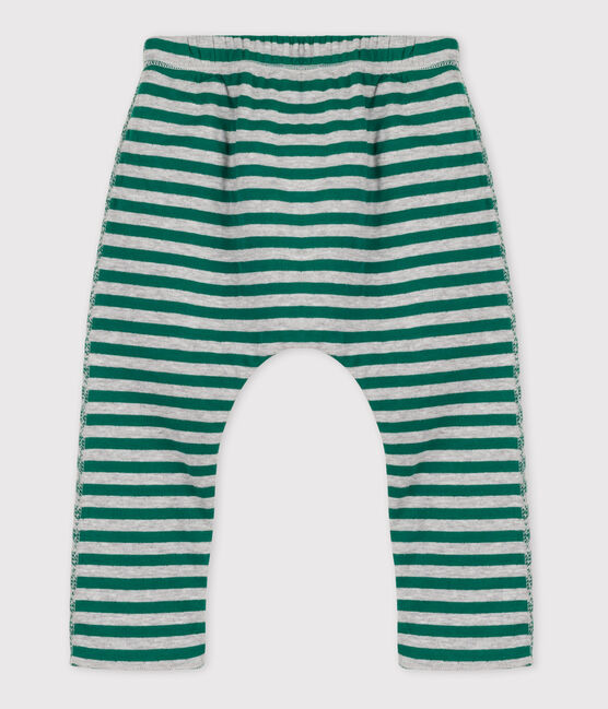 Gestreepte broek in tubic voor baby's EVERGREEN/ FUMEE