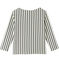 Marinière femme courte brodée beige COQUILLE/bleu SMOKING