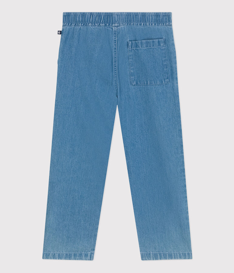 Rechte jongensbroek van lichte denim blauw