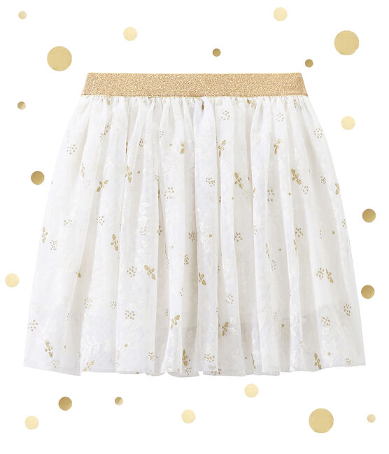 Jupe enfant fille blanc MARSHMALLOW/blanc MULTICO