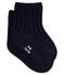 Uniseks geribde babysokken blauw SMOKING