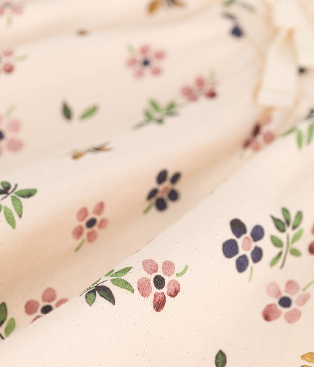 Jupe en tubique enfant fille &eacute;cru/multicouleur