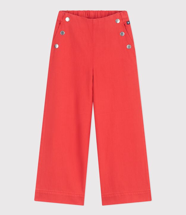 Pantalon enfant en denim rouge