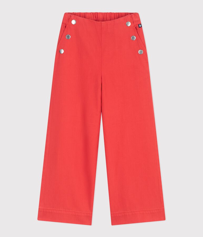 Pantalon enfant en denim rouge