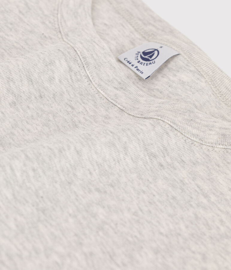 Tijdloos dames-T-shirt met ronde hals in biokatoen grijs