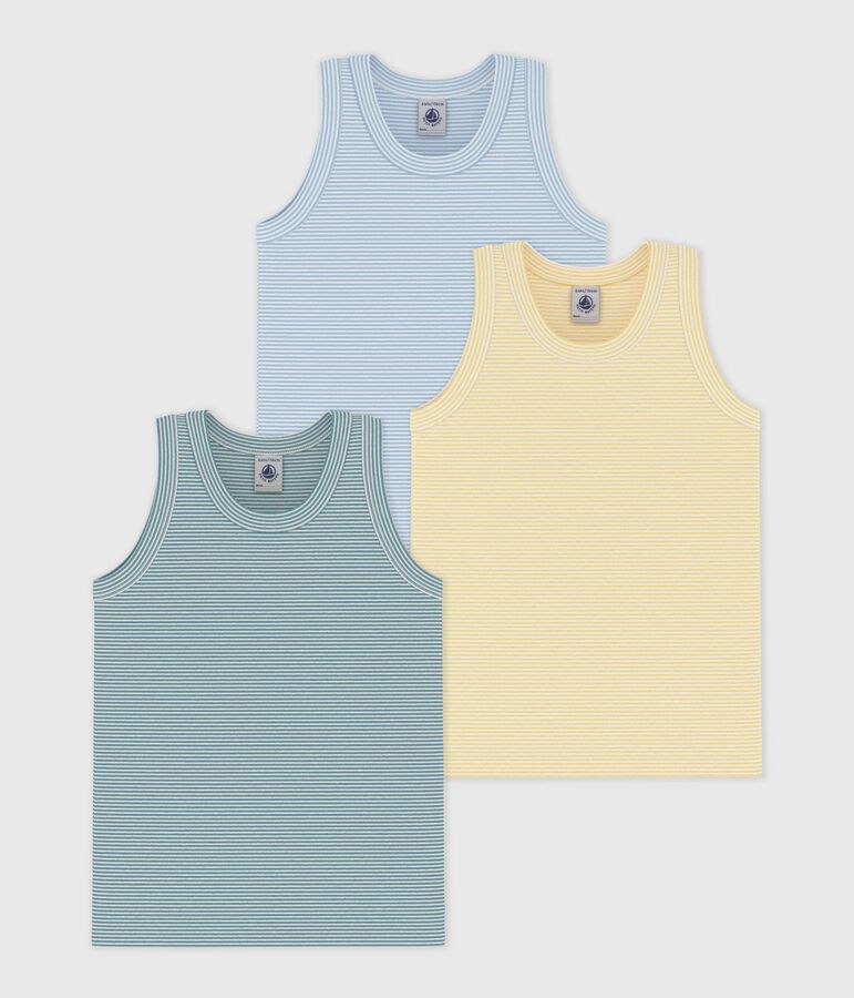 Setje met katoenen hemdjes met streepjes voor kinderen multicouleur