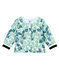 Cardigan bébé fille en maille imprimée bleu BOCAL/blanc MULTICO