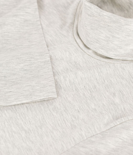 L'ICONIQUE, een warm T-shirt met rolkraag voor dames grijs BELUGA CHINE