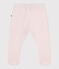 Pantalon à pied naissance en coton uni rose FLEUR