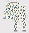 Pyjama ajusté en coton enfant vert AVALANCHE/blanc MEDIEVAL/ MULTICO