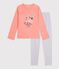 Pyjama  en coton orange/multicouleur